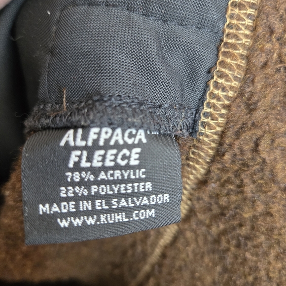 Kuhl Alfpaca Fleece Hoodie Zip Up Jacket XXL Plus Size Brown Gorpcore Outdoor - Picture 6 of 7